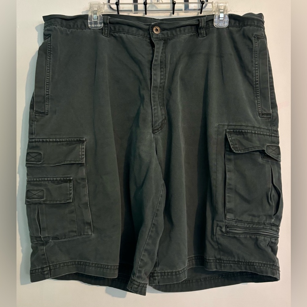 Lee Mens Spruce Green Sz 40 Cargo Shorts 100% Cotton Hook & Loop Closure Pockets
